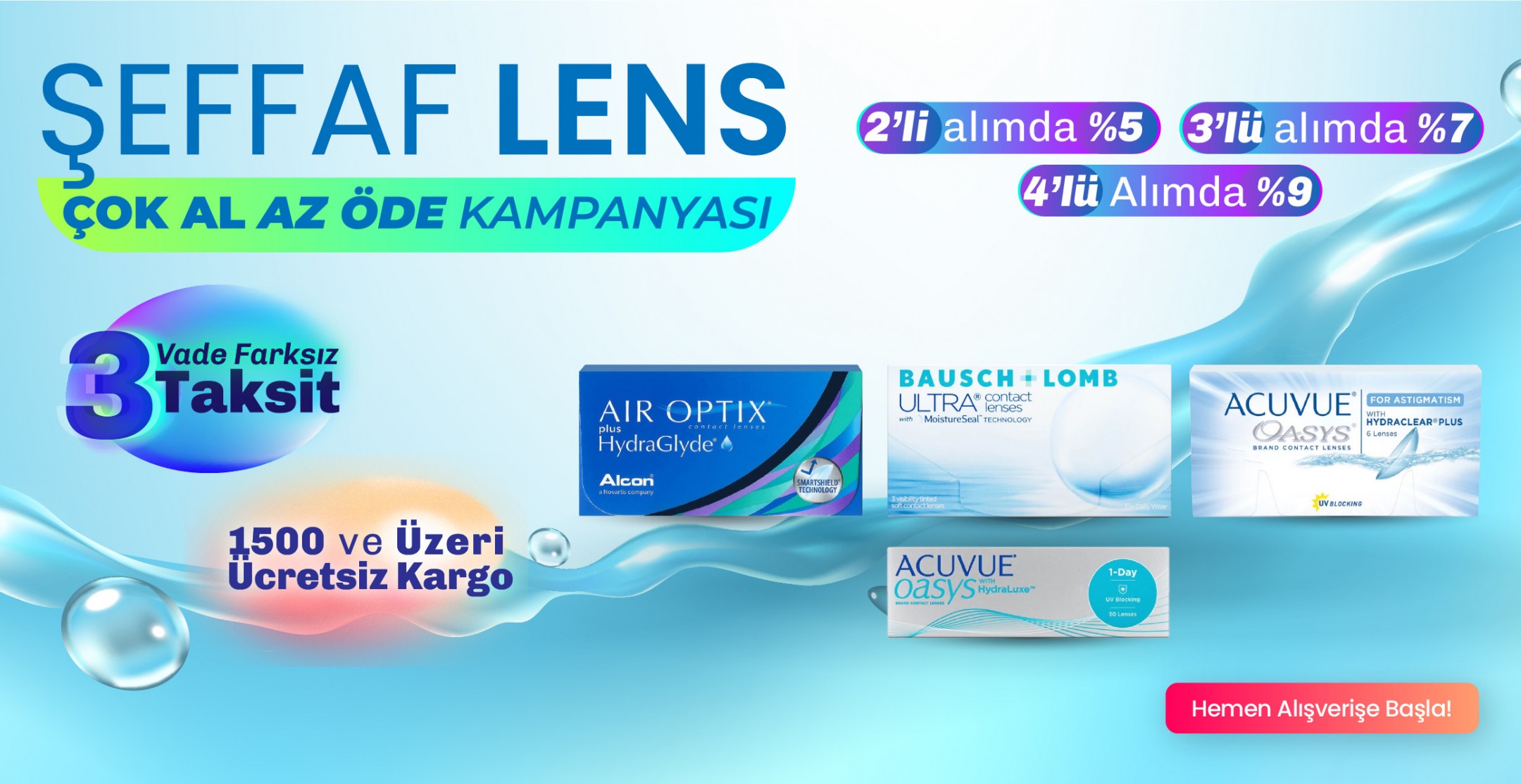 ŞEFFAF LENSLERDE ÇOK AL AZ ÖDE!