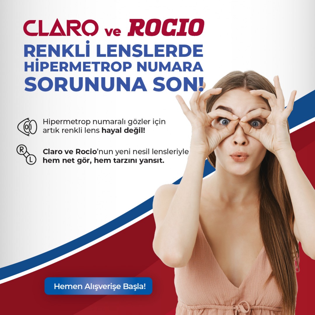 HİPERMETROP NUMARALI RENKLİ LENS!
